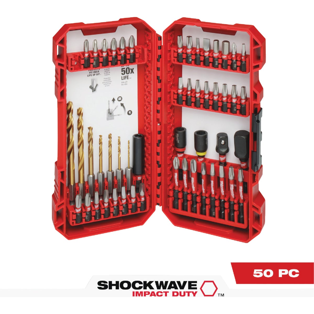 Milwaukee SHOCKWAVE Impact Duty Drill & Drive Set (50-Piece)