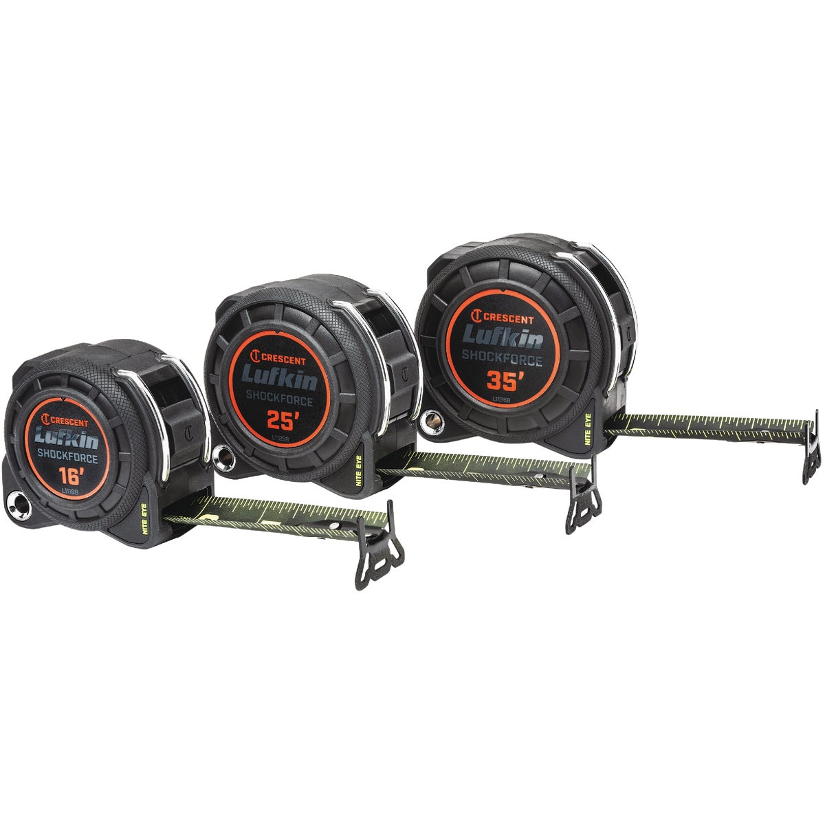 Crescent Lufkin Shockforce Nite Eye 1-3/16 In. x 25 Ft. Dual Sided Tape Measure Image 3