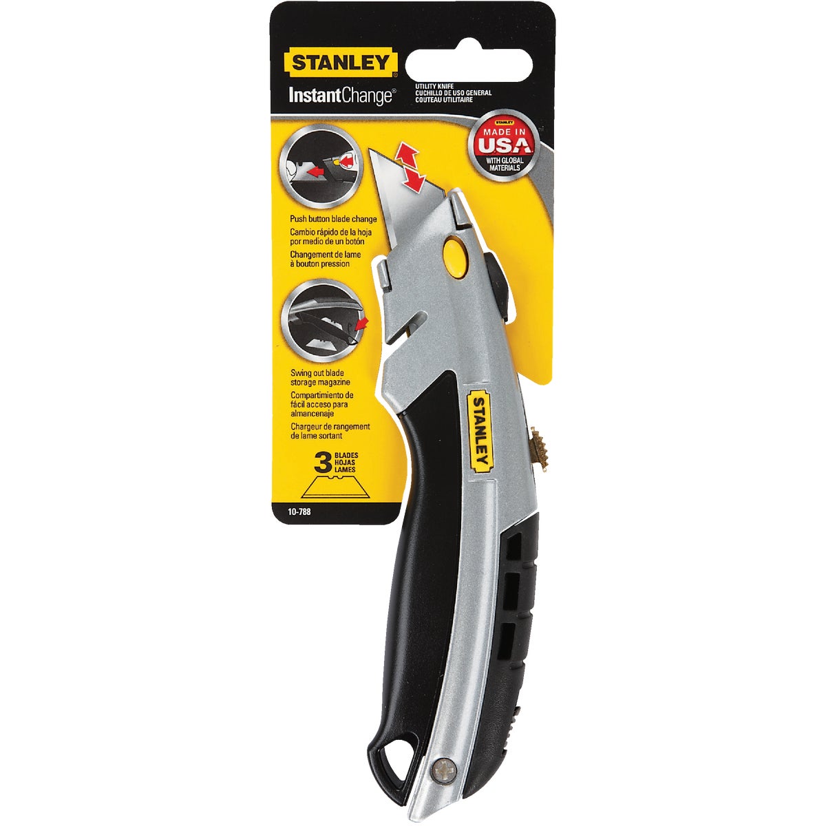 Stanley InstantChange Retractable Straight Utility Knife Image 2