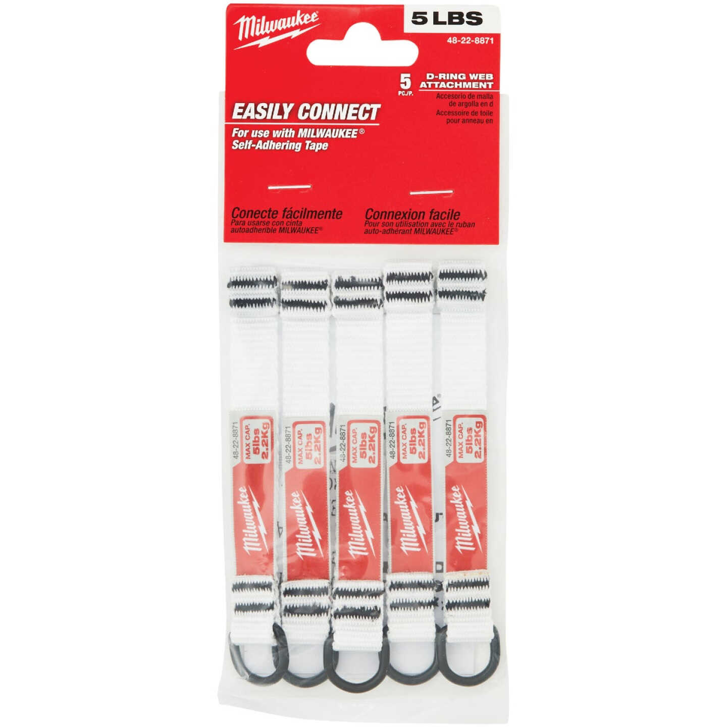 Milwaukee 5 Lb. D-Ring Web Attachment Lanyard Accessory (5-Pack) Image 2