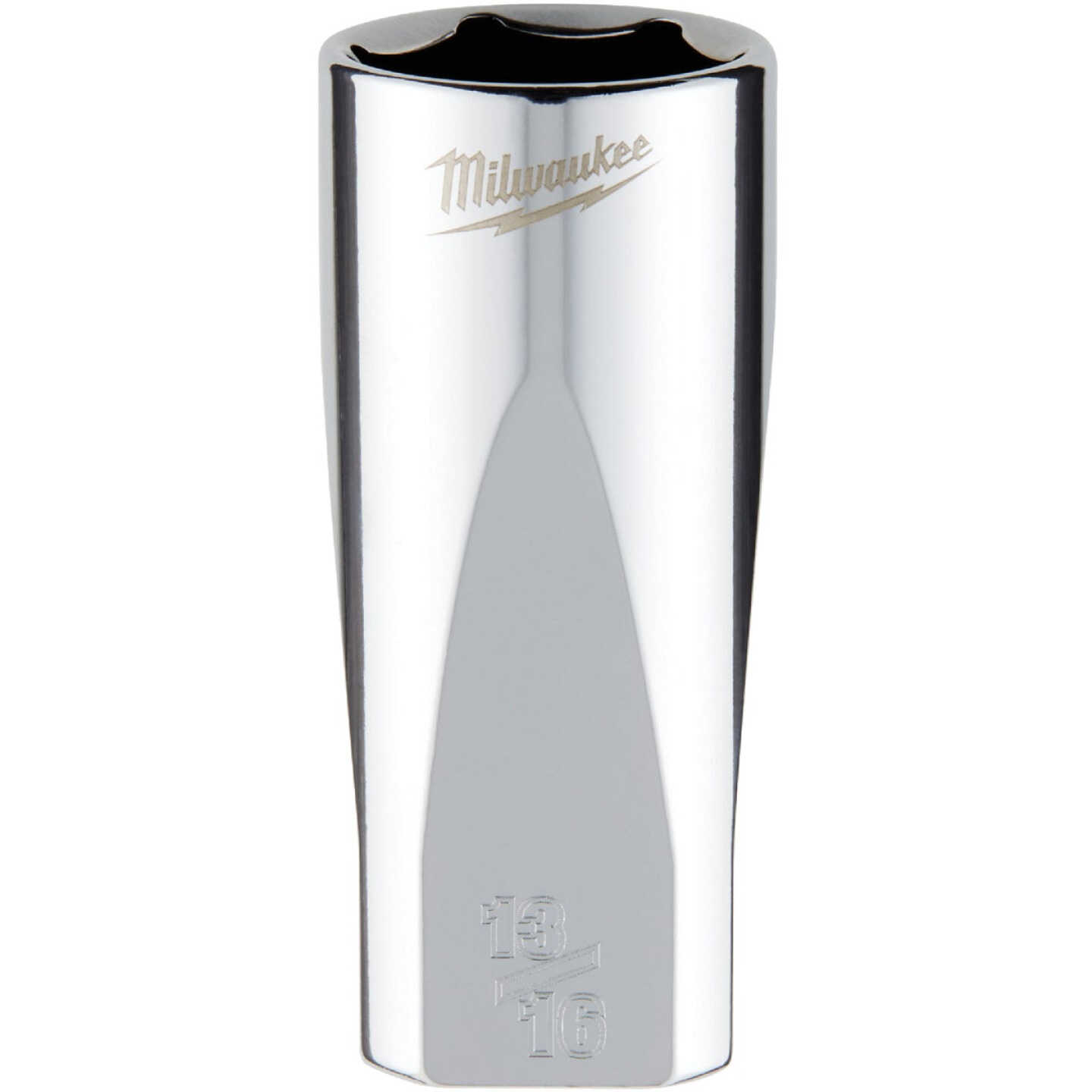 Milwaukee 3/8 In. Drive 13/16 In. 6-Point Deep Standard Socket with FOUR FLAT Sides Image 1