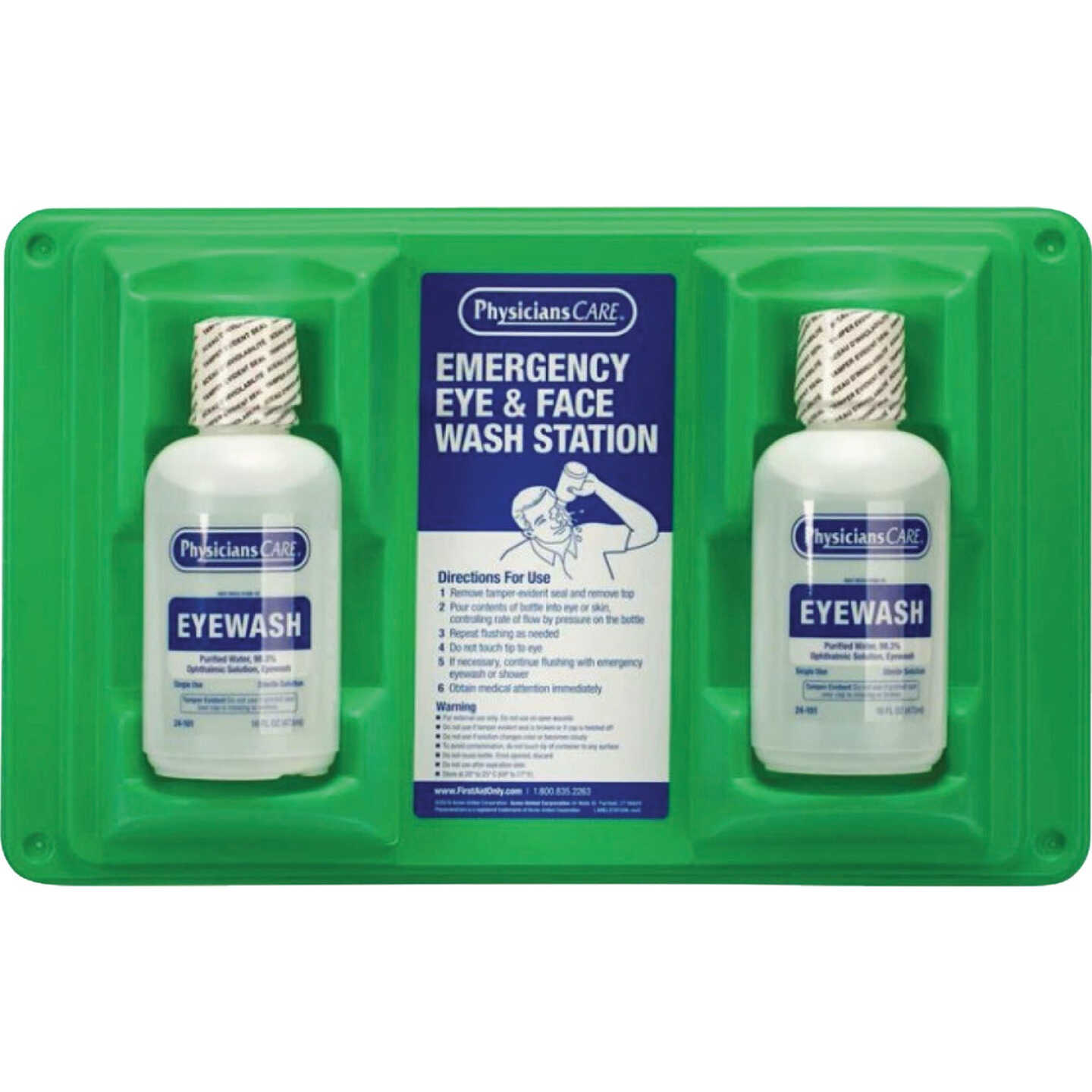 First Aid Only 16 Oz. Bottle Personal Eyewash Station (2-Pack) Image 1