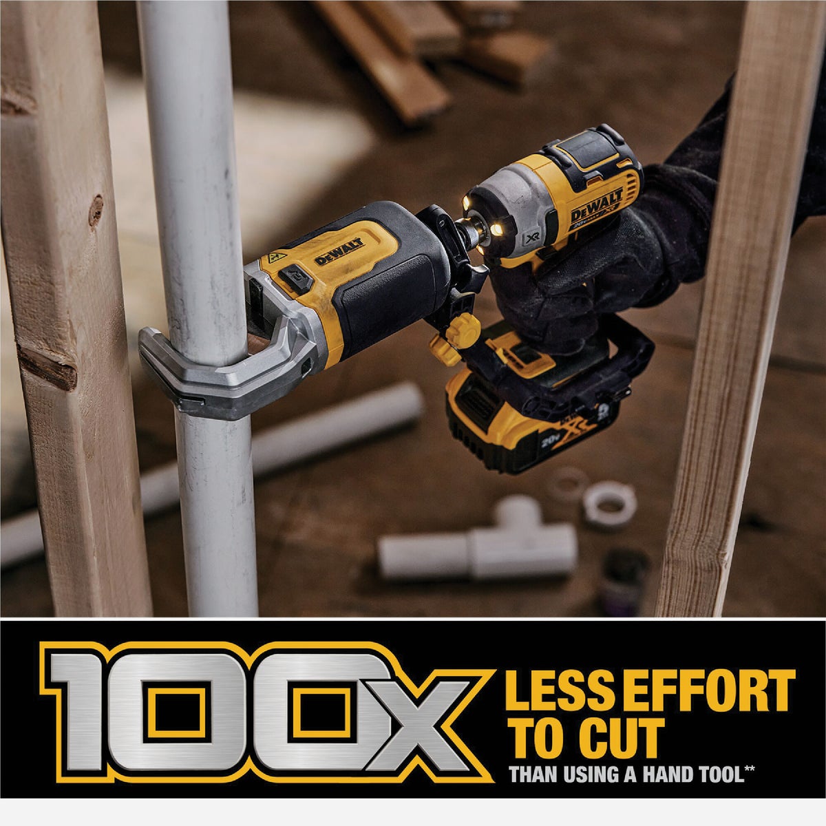DEWALT IMPACT CONNECT PVC/PEX Pipe Cutter Attachment Image 6