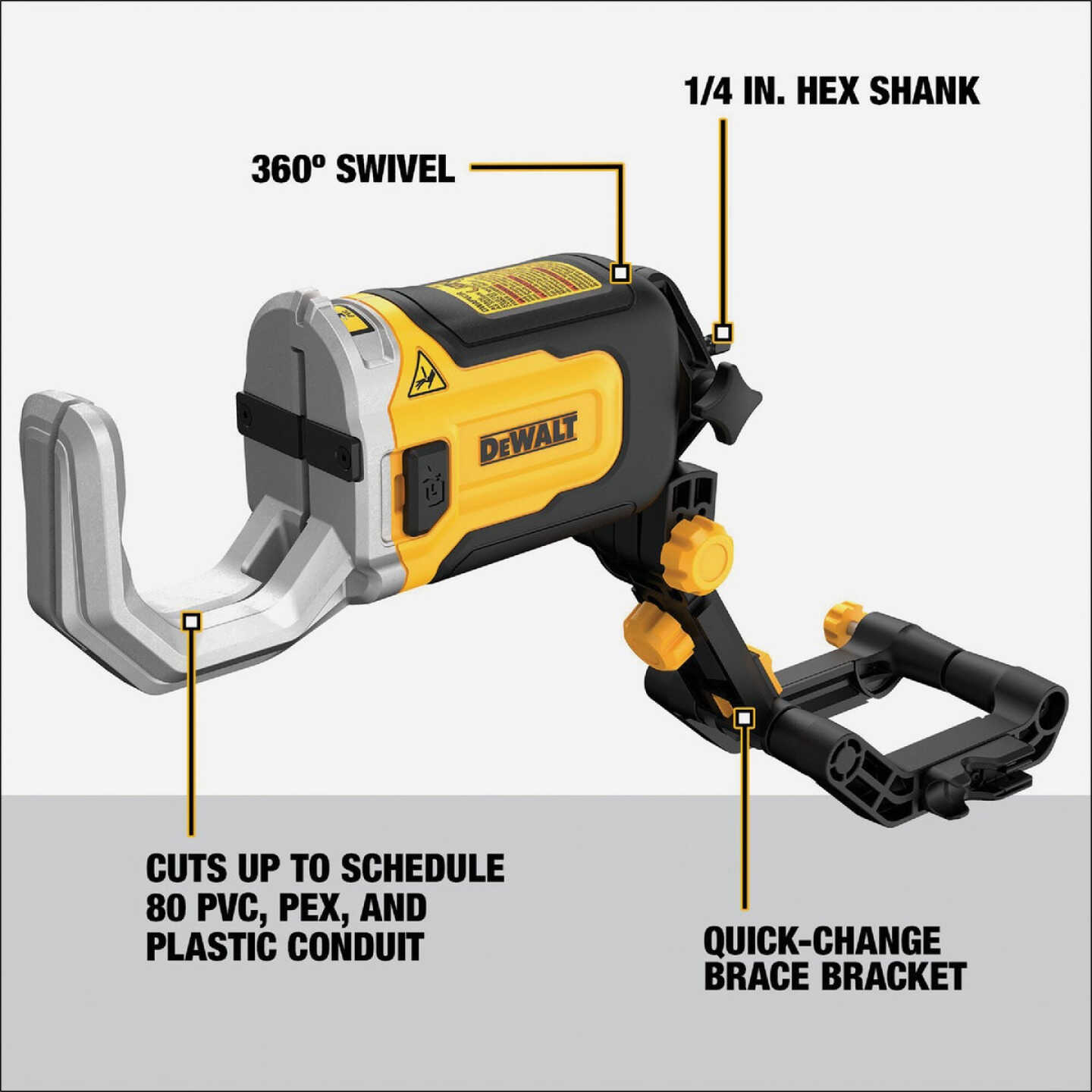 DEWALT IMPACT CONNECT PVC/PEX Pipe Cutter Attachment Image 3