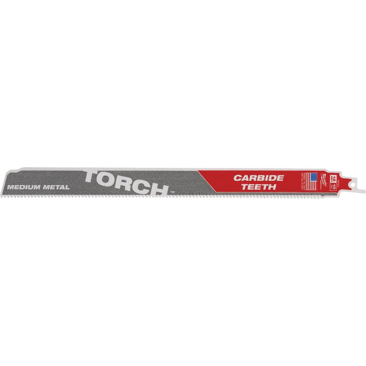 Milwaukee SAWZALL TORCH 12 In. 10 TPI Carbide Medium Metal Reciprocating Saw Blade Image 5
