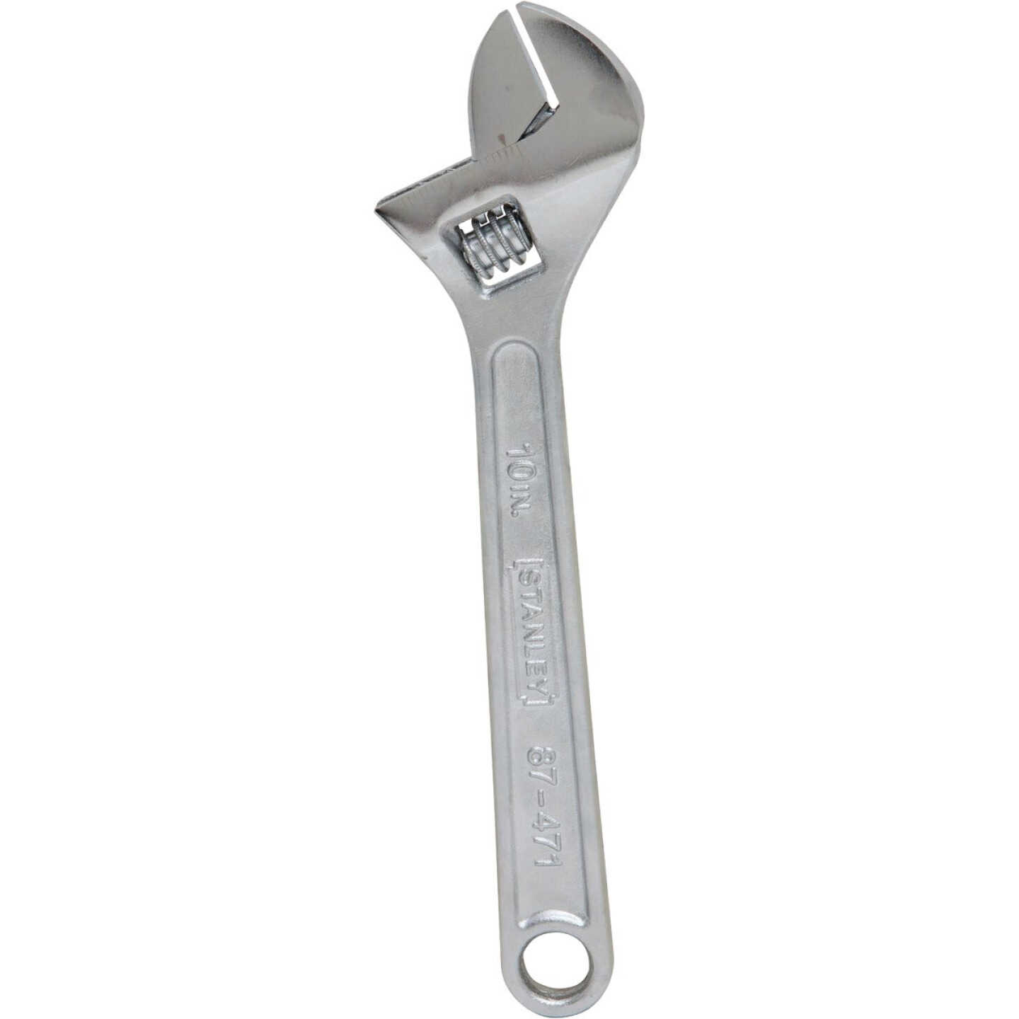 Stanley 10 In. Chrome Adjustable Wrench Image 1