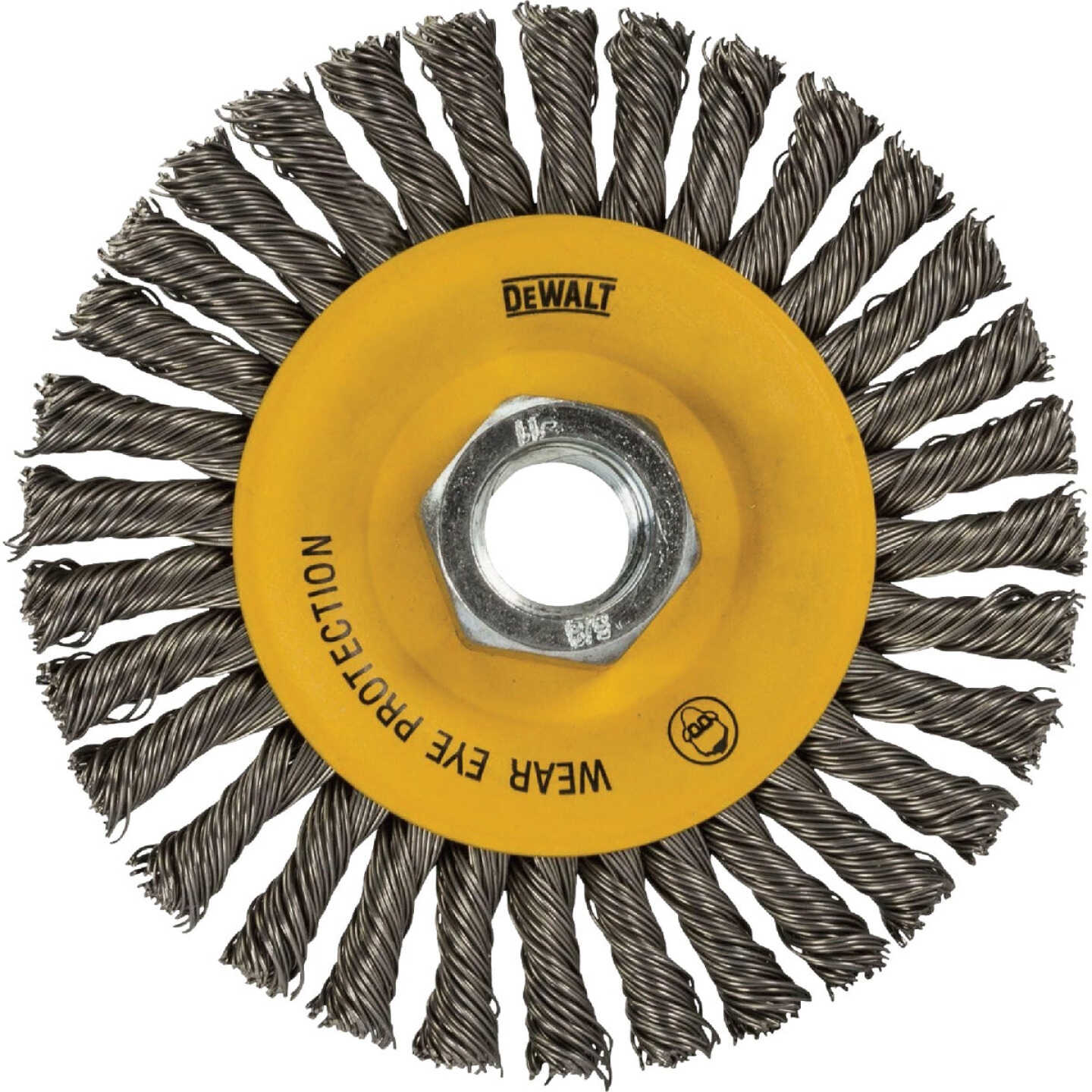 DEWALT 6 In. x 5/8 In.-11 HP 0.020 In. Carbon Stringer Wire Wheel Image 1