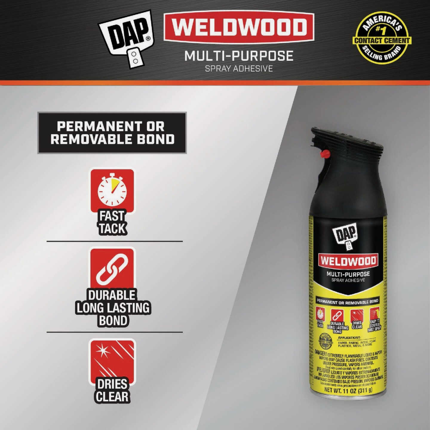 DAP Weldwood 11 Oz. Multi-Purpose Spray Adhesive Image 2
