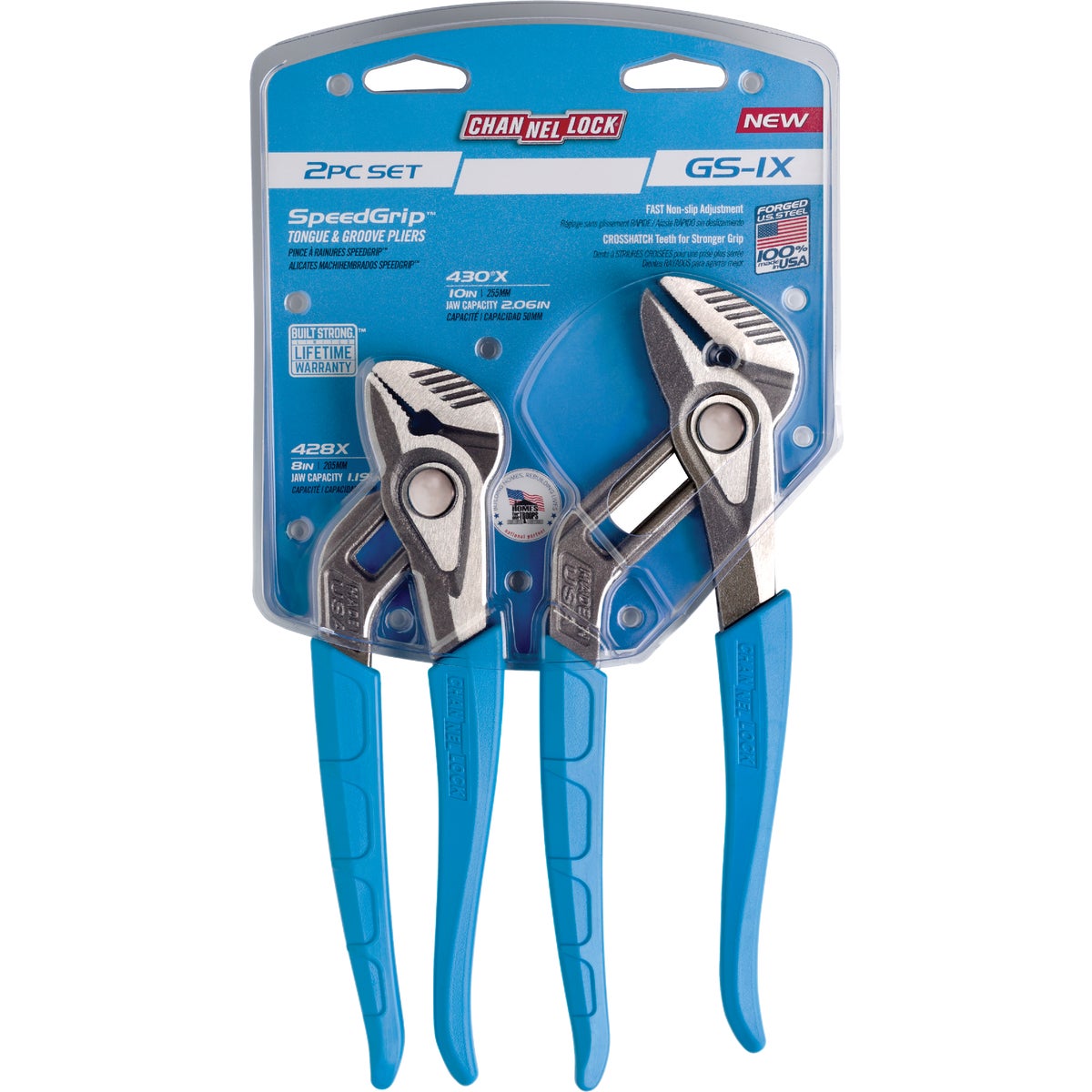 Channellock SpeedGrip 8 In. and 10 In. Plier Set (2-Piece) Image 2