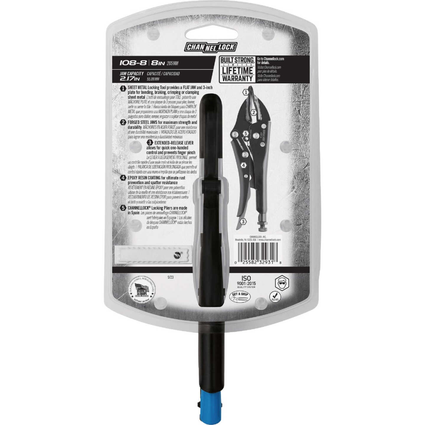 Channellock 8 In. Locking Sheet Metal Pliers Image 4
