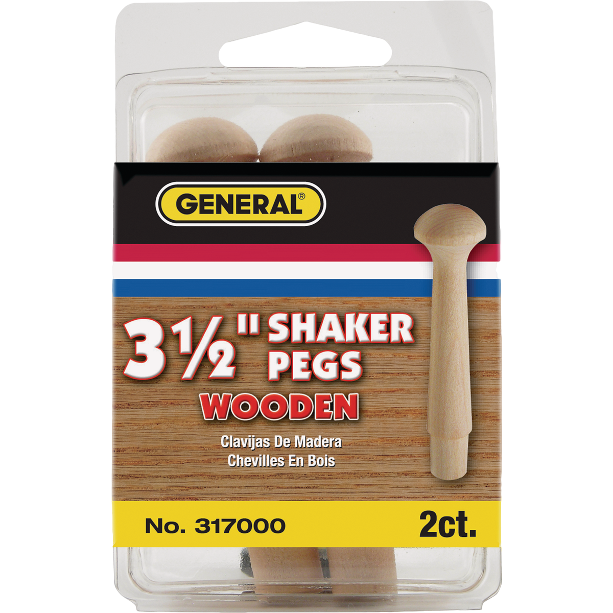 General Tools 3-1/2 In. L Hardwood Shaker Peg (2-Count) Image 2