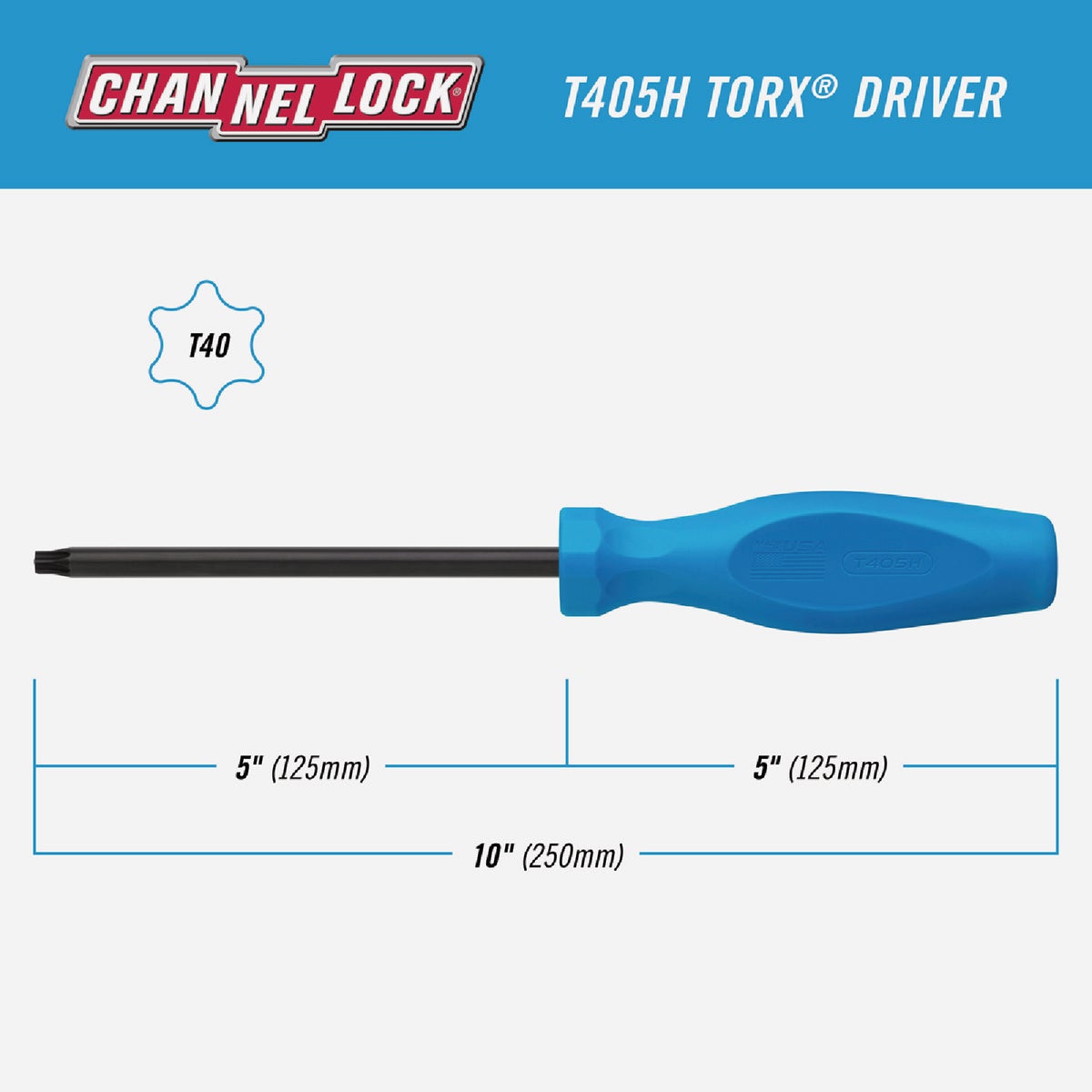 Channellock T40 x 5 In. Professional Torx Screwdriver Image 2