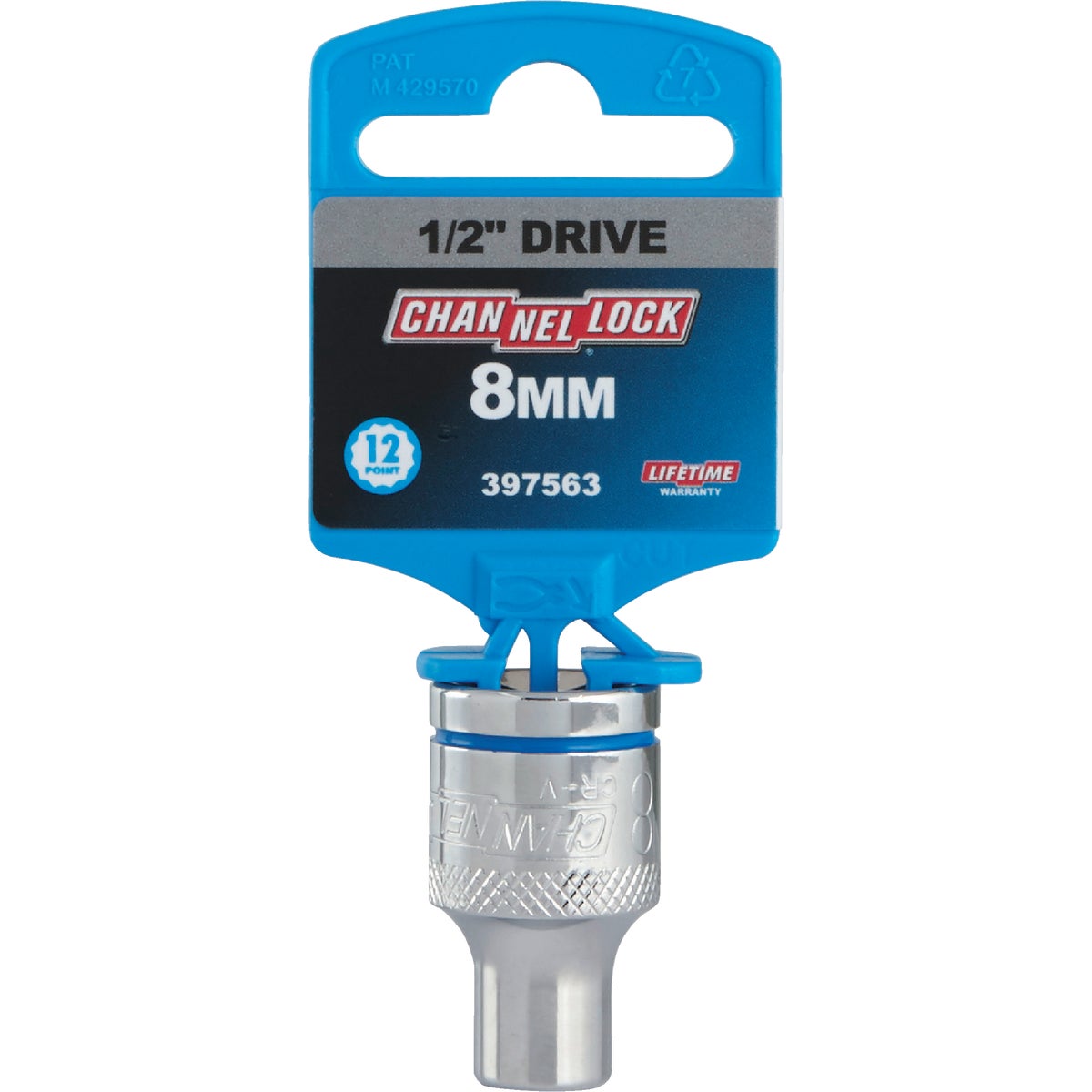 Channellock 1/2 In. Drive 8 mm 12-Point Shallow Metric Socket Image 2