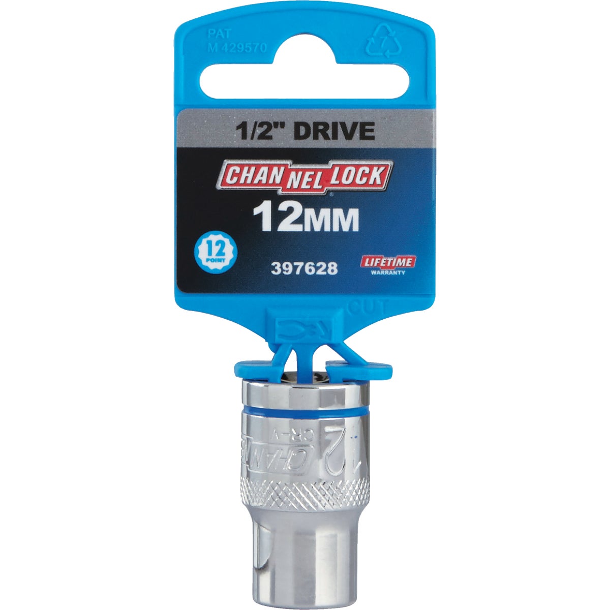 Channellock 1/2 In. Drive 12 mm 12-Point Shallow Metric Socket Image 2