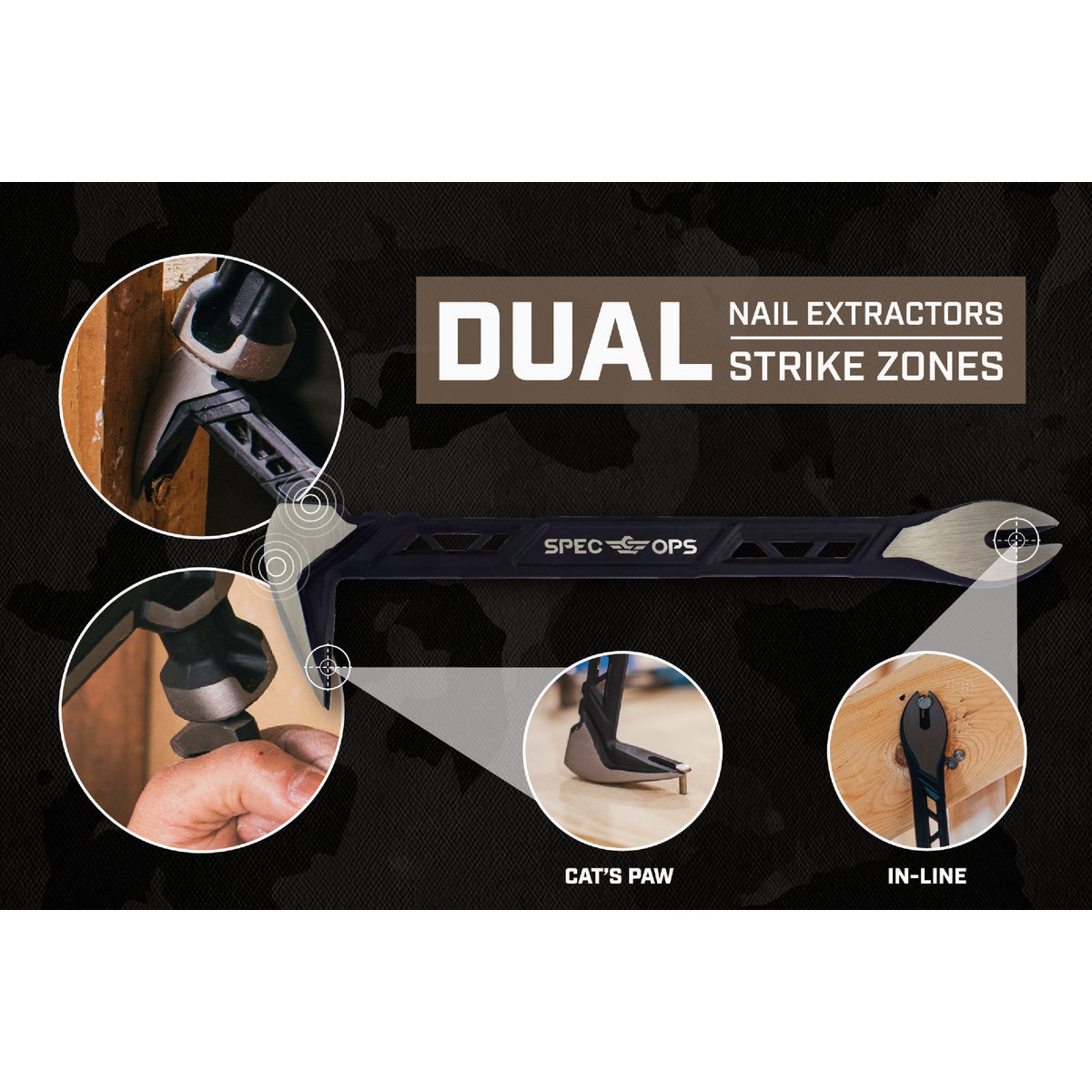 Spec Ops 8 In. High-Carbon Steel Cats Paw Pry Bar Nail Puller Image 2