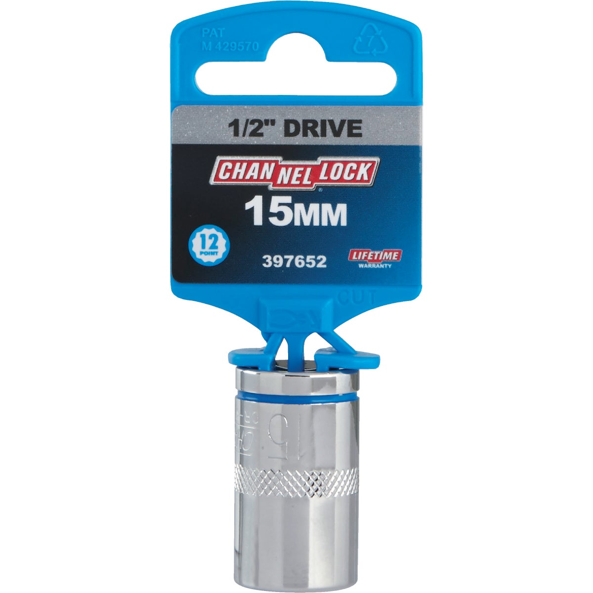 Channellock 1/2 In. Drive 15 mm 12-Point Shallow Metric Socket Image 2