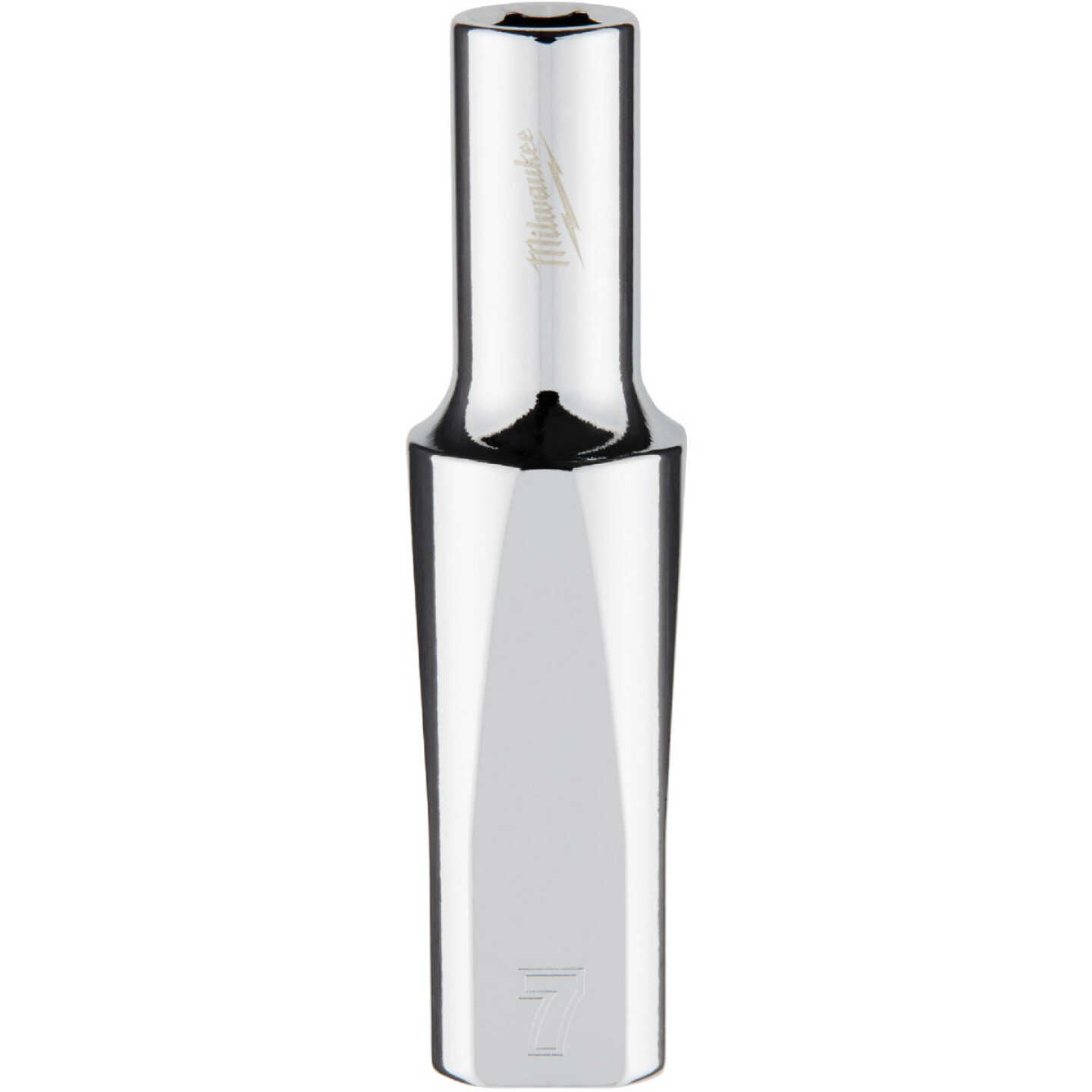 Milwaukee 3/8 In. Drive 7 mm 6-Point Deep Metric Socket with FOUR FLAT Sides Image 1