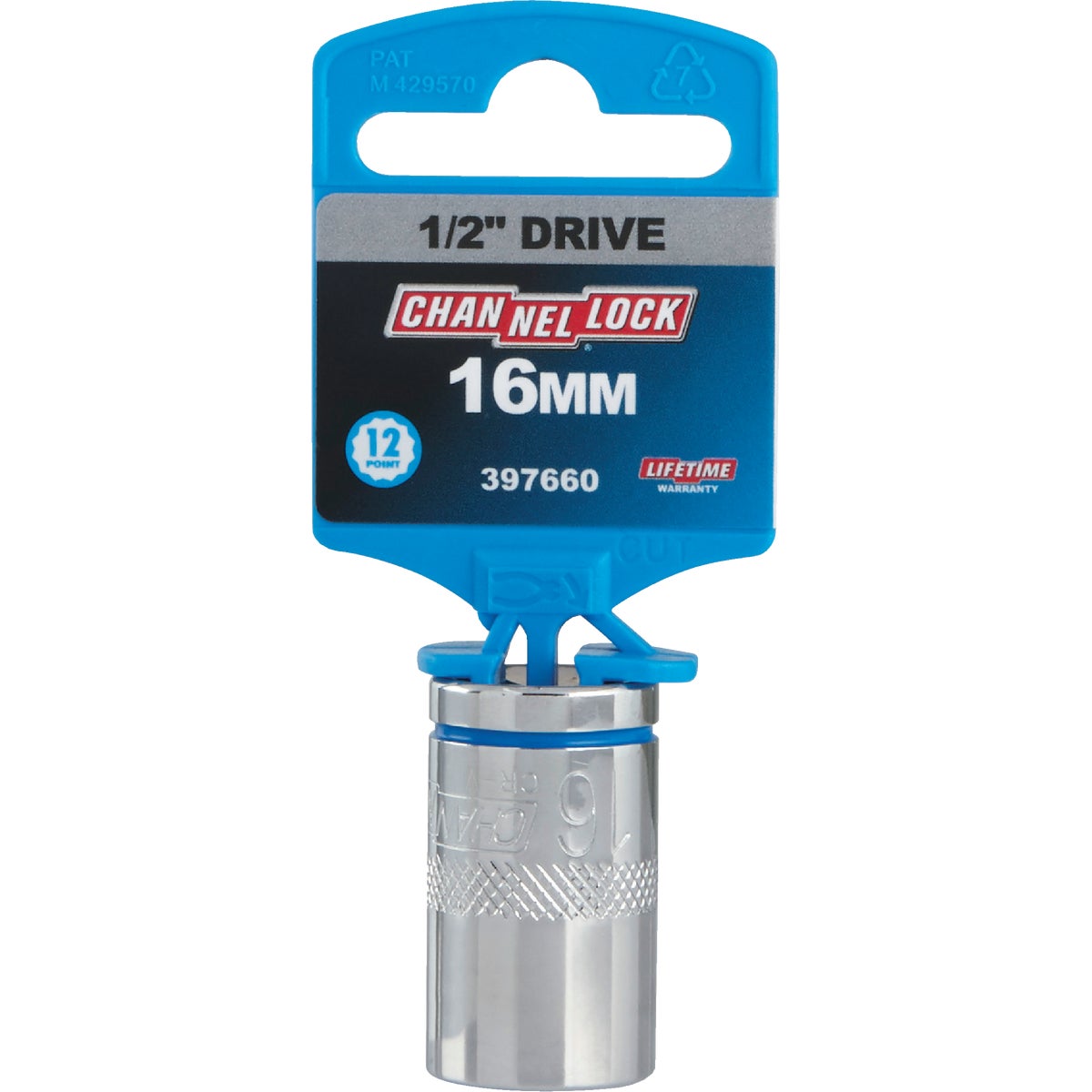 Channellock 1/2 In. Drive 16 mm 12-Point Shallow Metric Socket Image 2