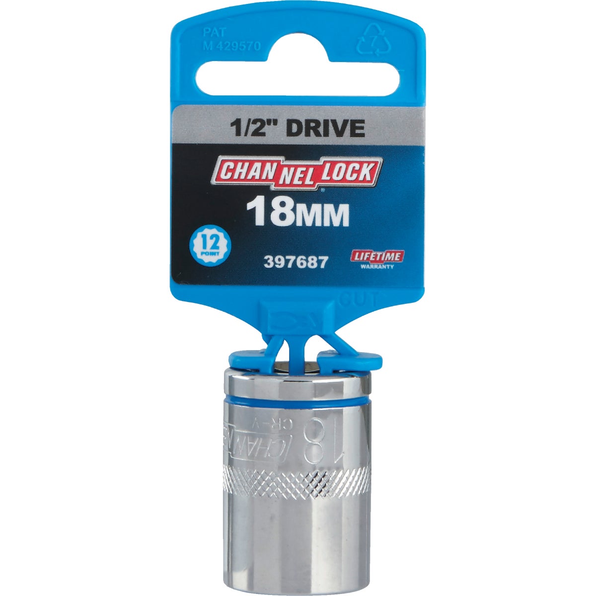 Channellock 1/2 In. Drive 18 mm 12-Point Shallow Metric Socket Image 2