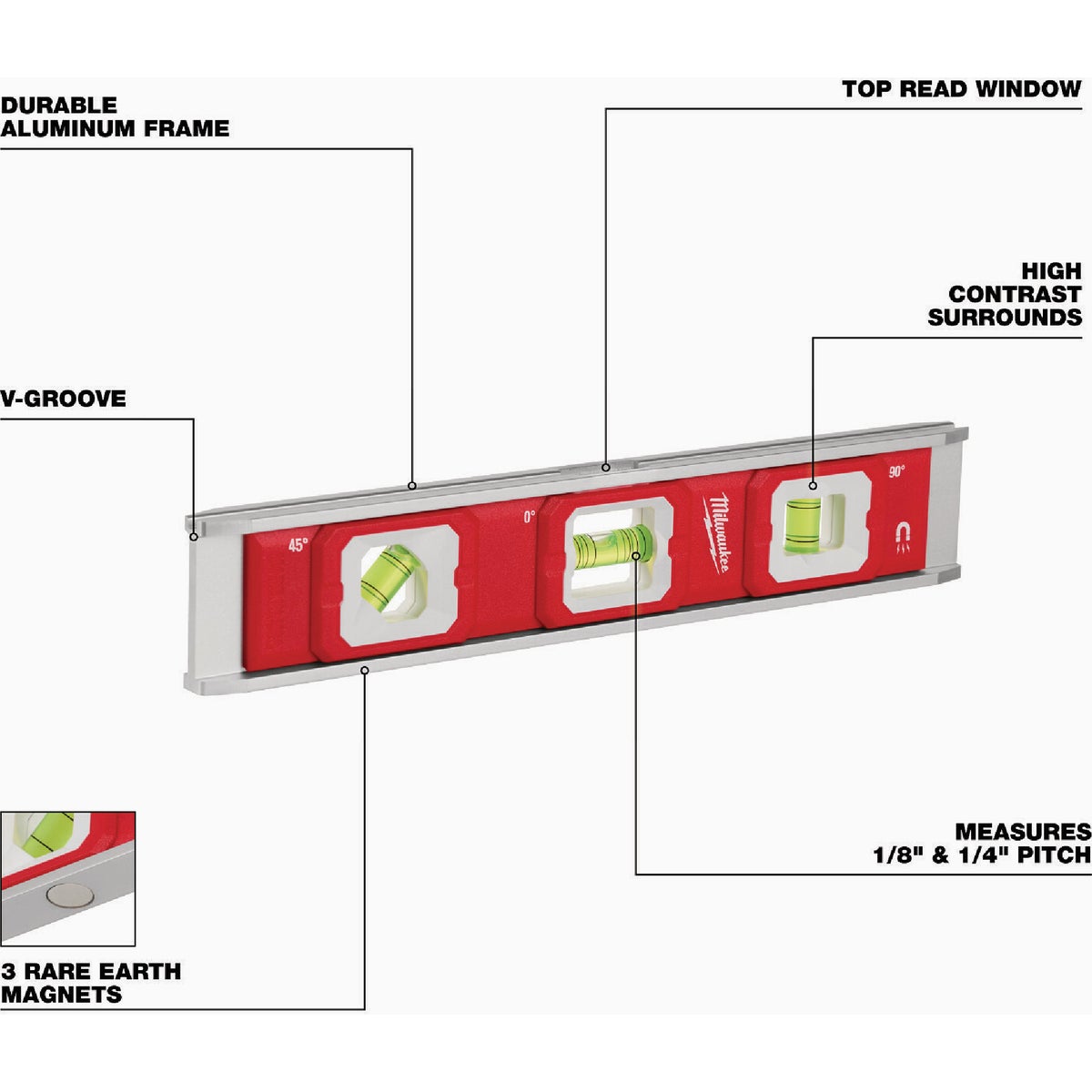 Milwaukee 10 In. Magnetic Torpedo Level Image 7