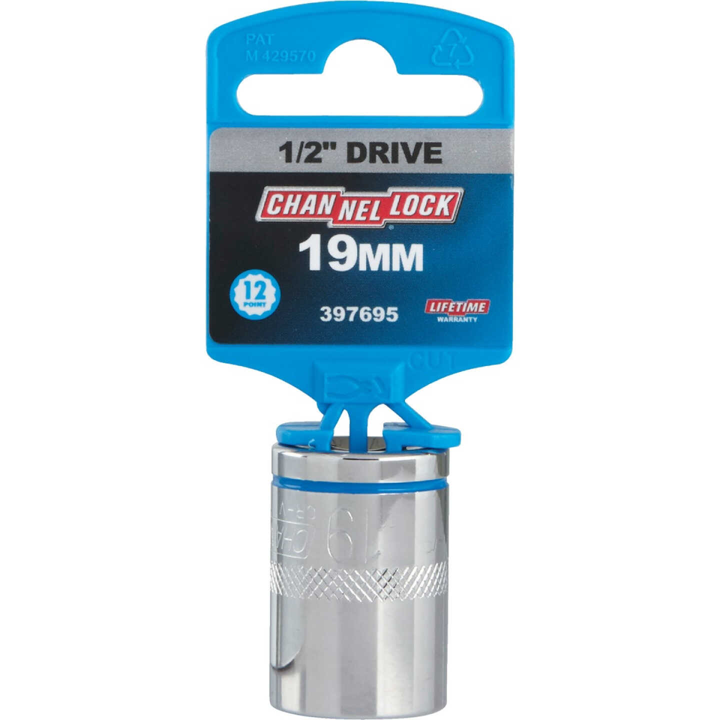 Channellock 1/2 In. Drive 19 mm 12-Point Shallow Metric Socket Image 2