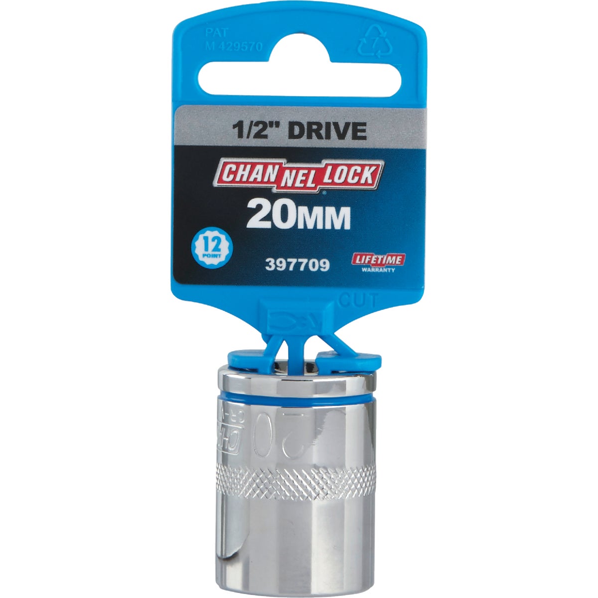 Channellock 1/2 In. Drive 20 mm 12-Point Shallow Metric Socket Image 2