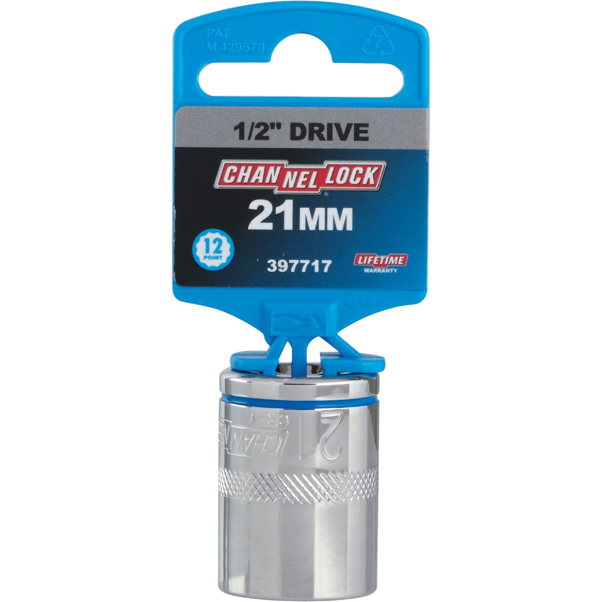 Channellock 1/2 In. Drive 21 mm 12-Point Shallow Metric Socket Image 2