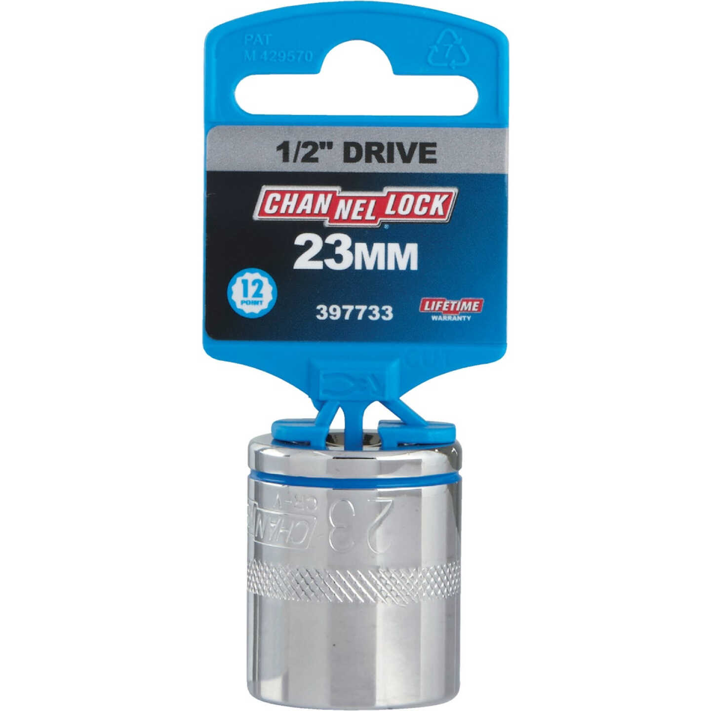 Channellock 1/2 In. Drive 23 mm 12-Point Shallow Metric Socket Image 2