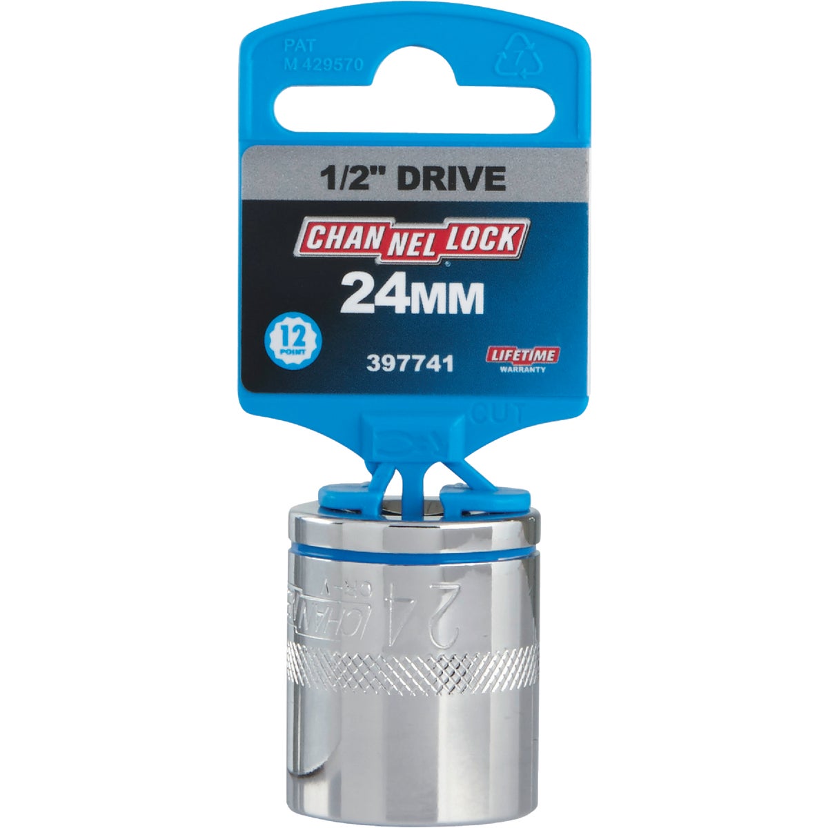 Channellock 1/2 In. Drive 24 mm 12-Point Shallow Metric Socket Image 2