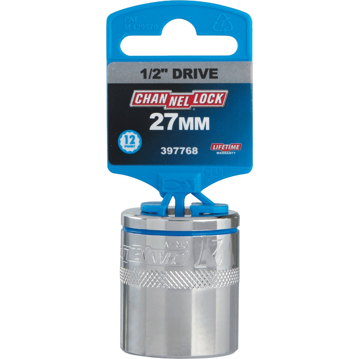 Channellock 1/2 In. Drive 27 mm 12-Point Shallow Metric Socket Image 2