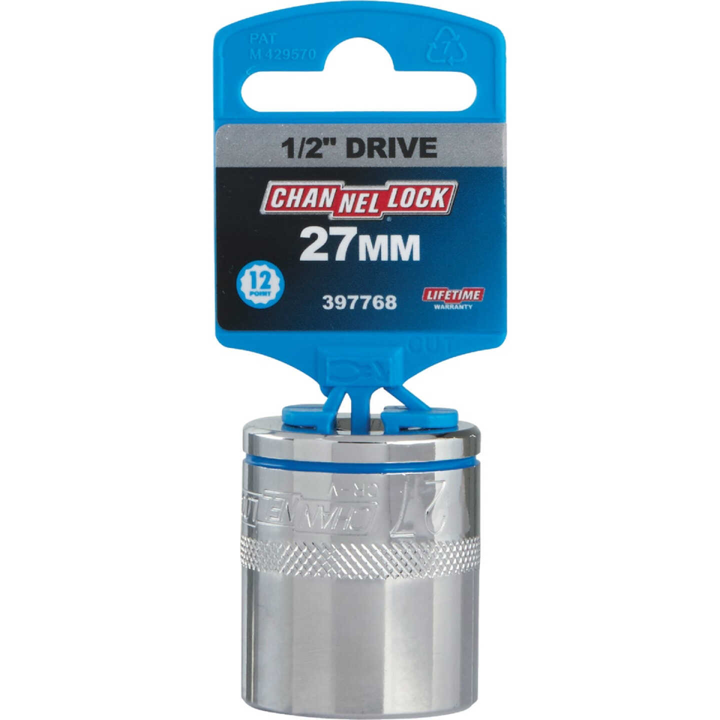Channellock 1/2 In. Drive 27 mm 12-Point Shallow Metric Socket Image 2