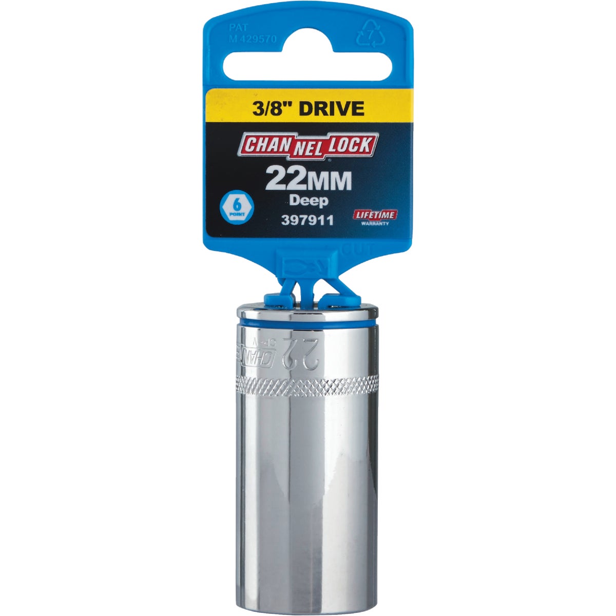 Channellock 3/8 In. Drive 22 mm 6-Point Deep Metric Socket Image 2