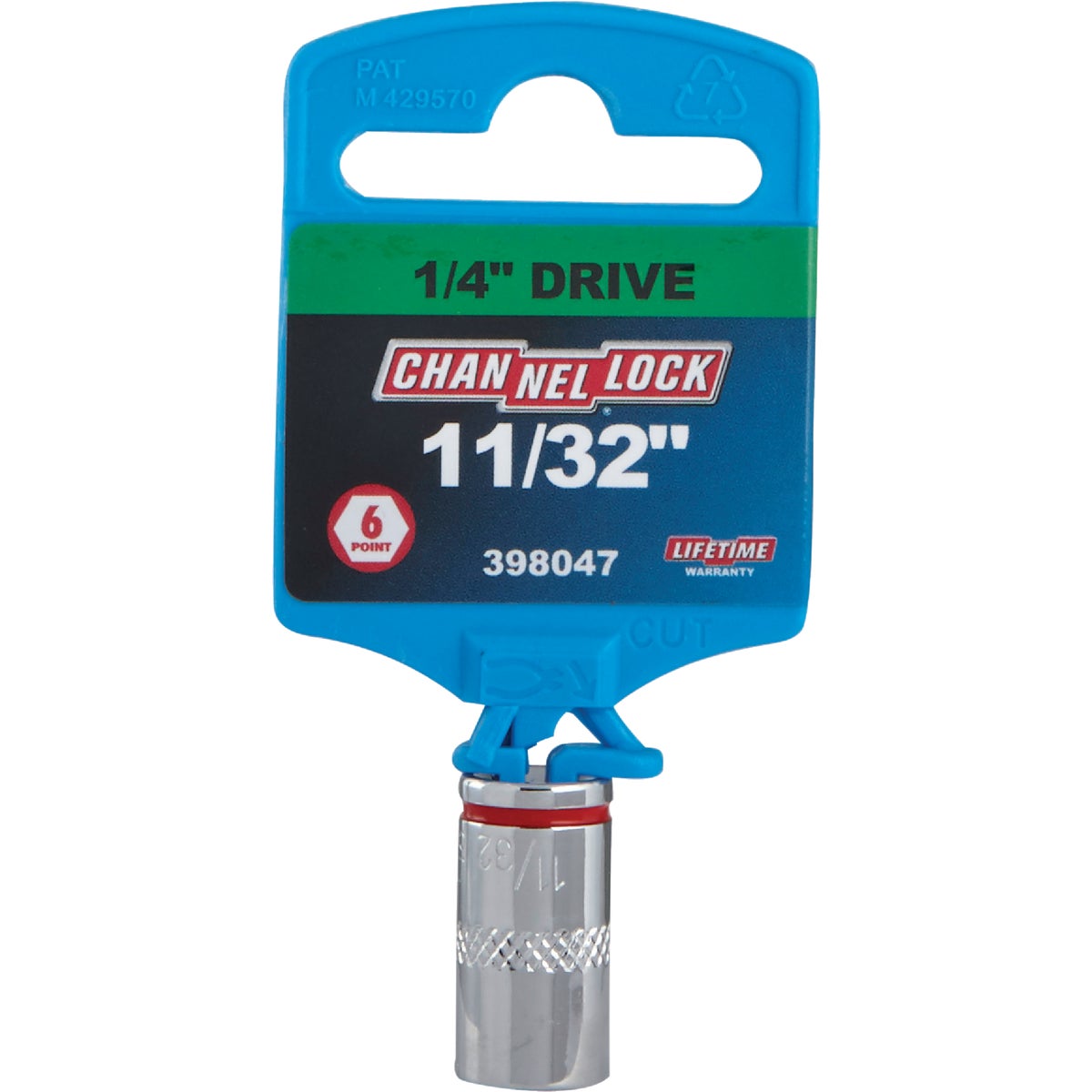 Channellock 1/4 In. Drive 11/32 In. 6-Point Shallow Standard Socket Image 2