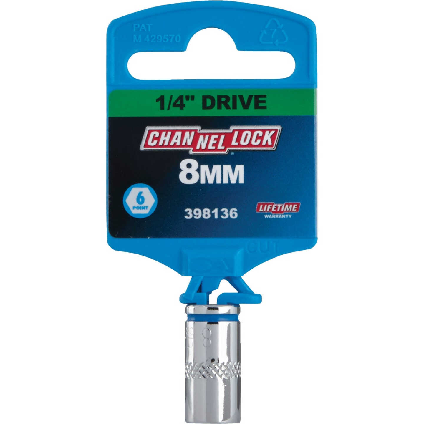 Channellock 1/4 In. Drive 8 mm 6-Point Shallow Metric Socket Image 2