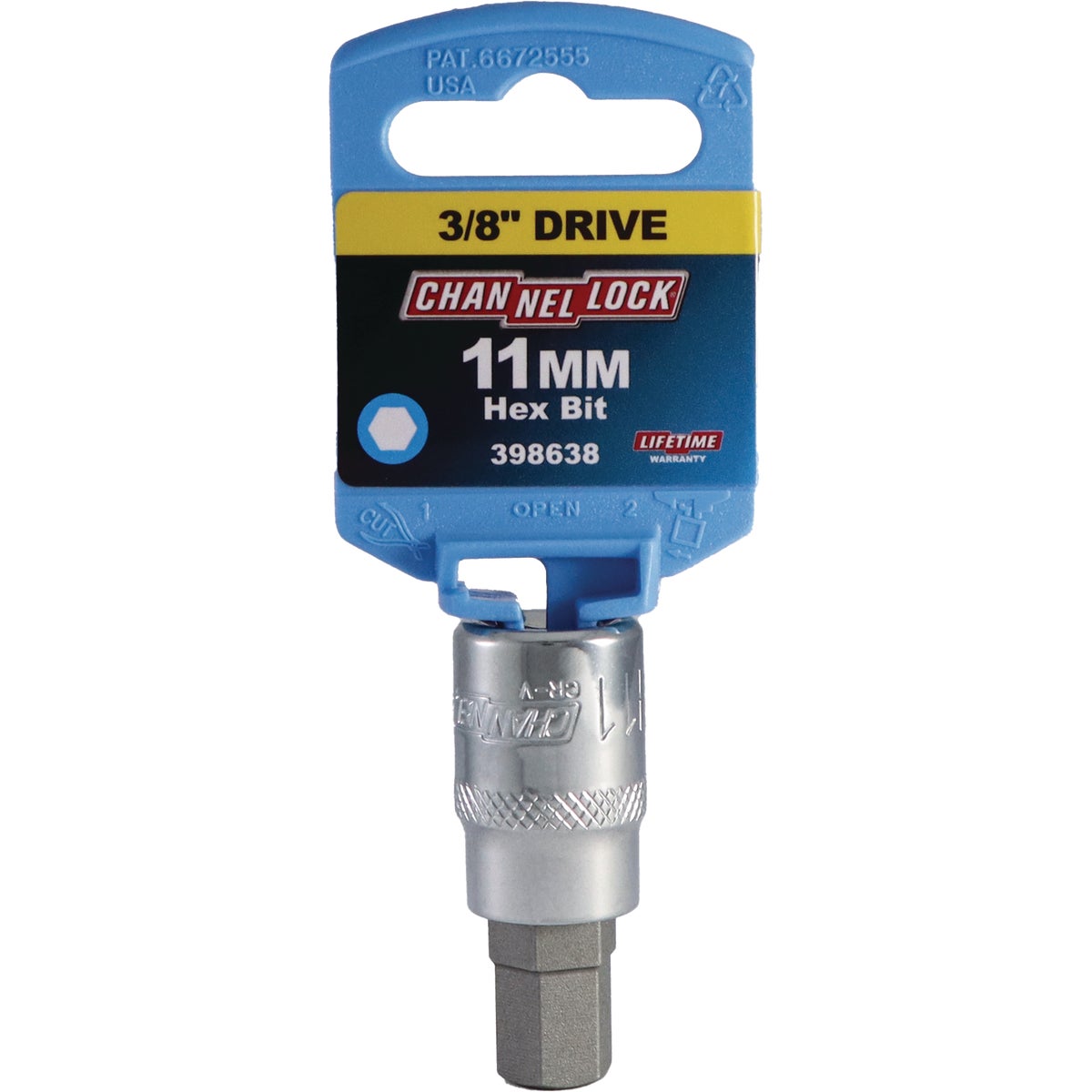 Channellock 3/8 In. Drive 11 mm 6-Point Metric Hex Bit Socket Image 1