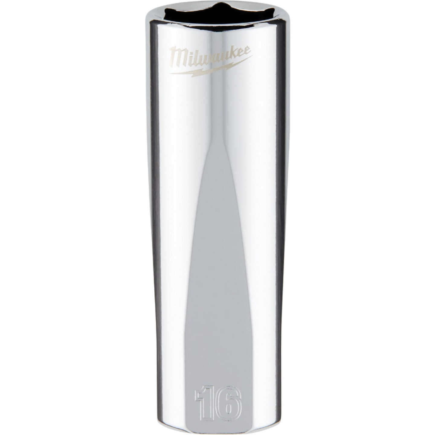 Milwaukee 3/8 In. Drive 16 mm 6-Point Deep Metric Socket with FOUR FLAT Sides Image 1