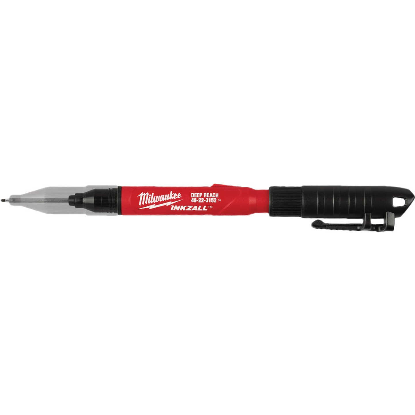 Milwaukee INKZALL 2-in-1 Deep Reach Ultra Fine Point Black Jobsite Marker Image 1