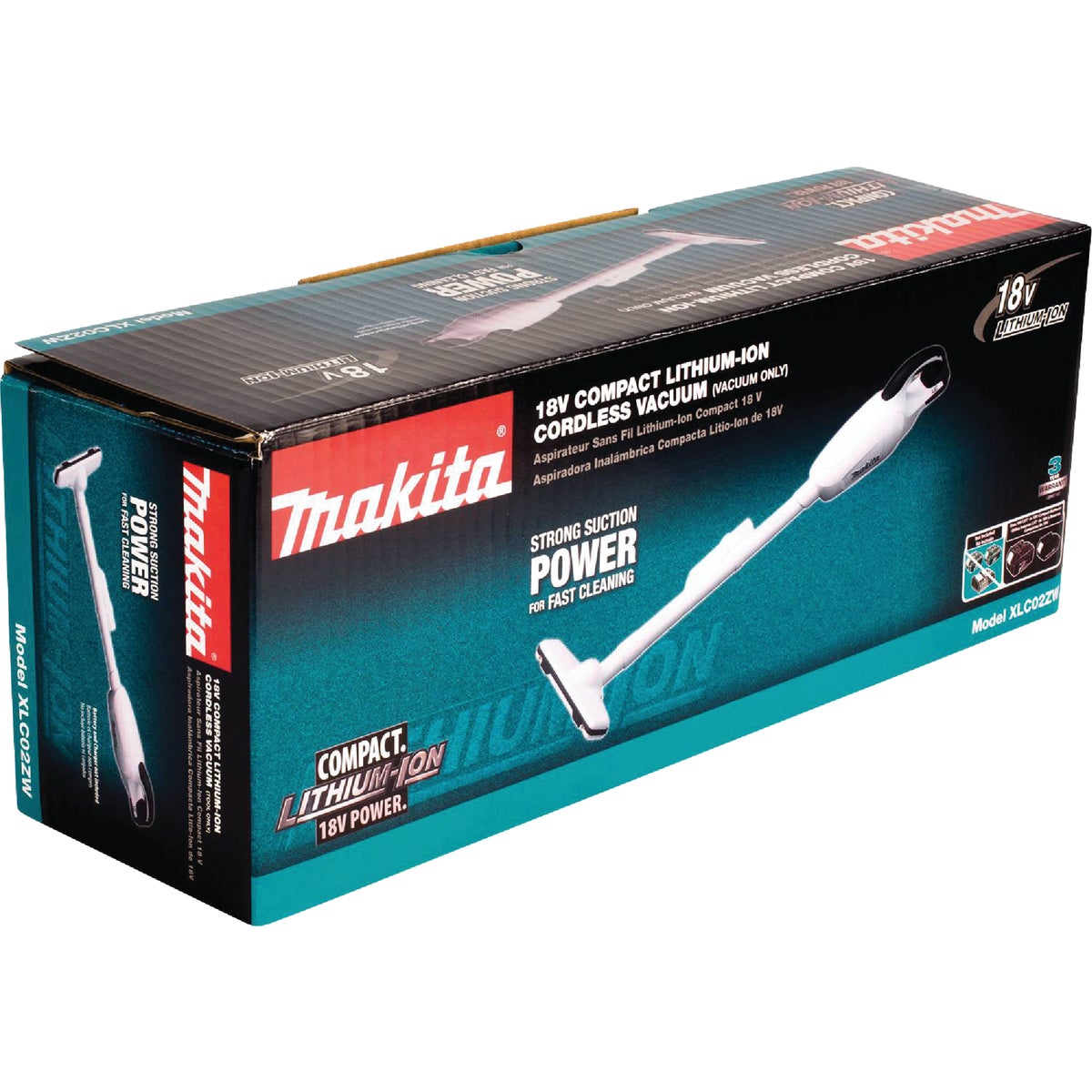 Makita 18V LXT Cordless Bagless Compact Stick Vacuum Cleaner, White (Tool Only) Image 5