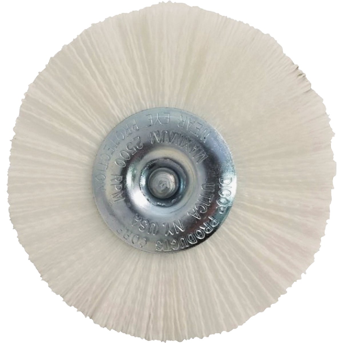 Dico Nyalox 4 In. White Nylon Non-Abrasive Drill-Mounted Brush