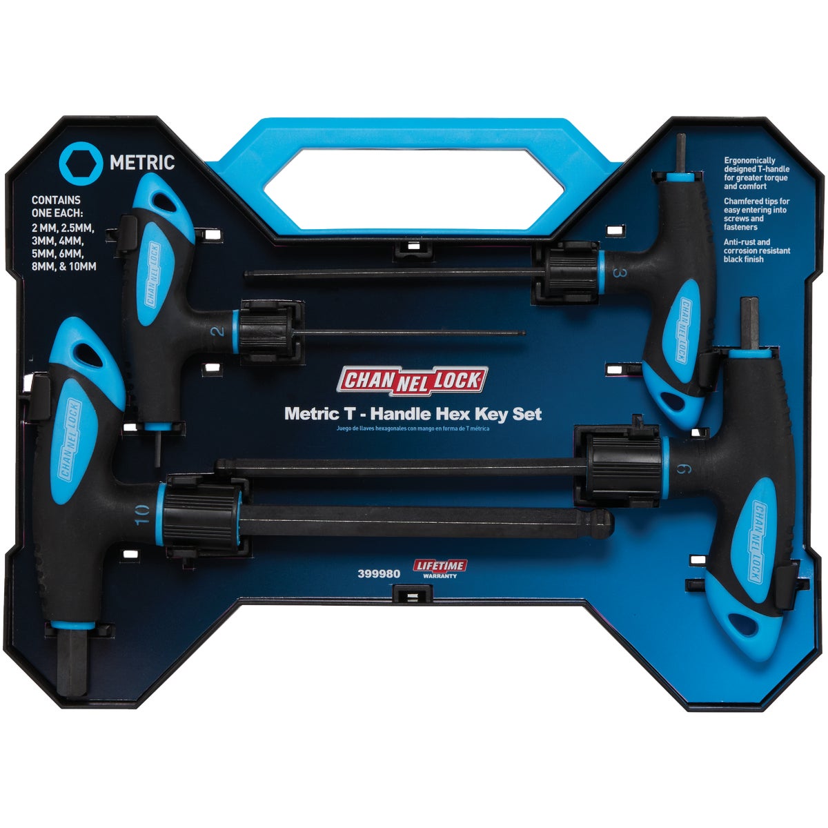 Channellock Metric T-Handle Ball-End Hex Key Set (8-Piece) Image 2