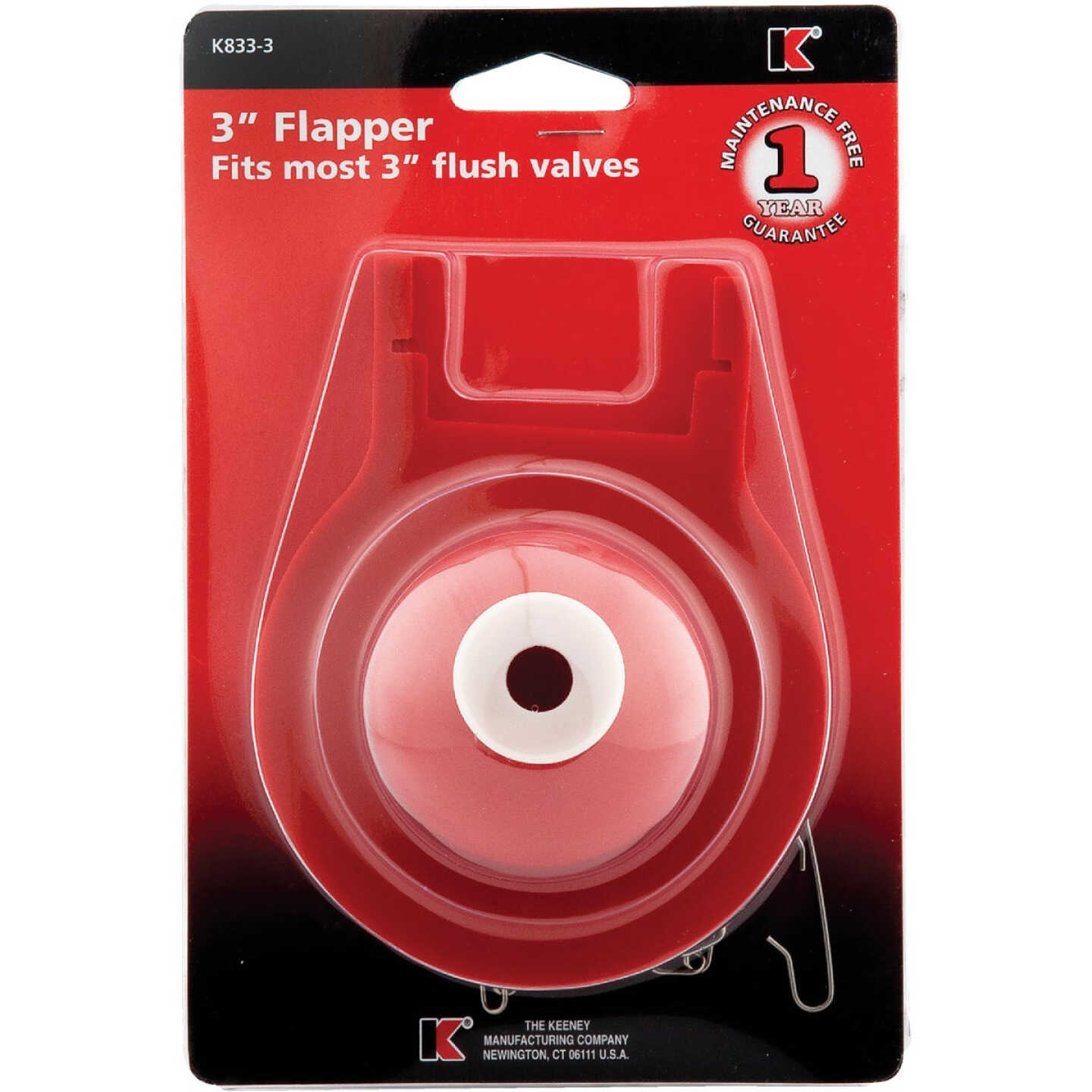 Keeney Universal 3 In. Red Rubber Ball Flapper Image 2
