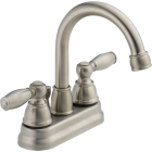 Peerless Claymore Brushed Nickel 2-Handle Lever 4 In. Centerset Bathroom Faucet with Pop-Up Image 1
