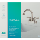 Peerless Claymore Brushed Nickel 2-Handle Lever 4 In. Centerset Bathroom Faucet with Pop-Up Image 2