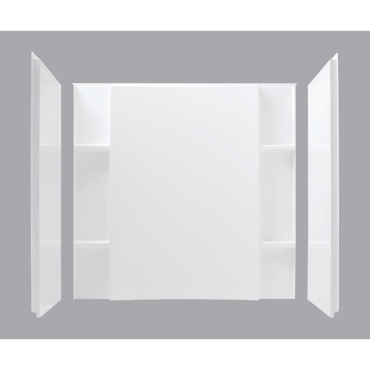 Sterling Accord 48 In. x 55.125 In. x 36 In. Alcove Shower Wall Set in White (3-Piece)