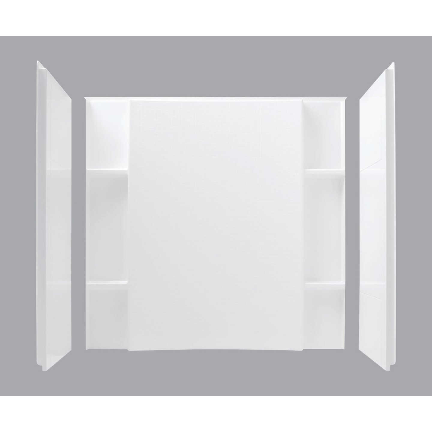 Sterling Accord 48 In. x 55.125 In. x 36 In. Alcove Shower Wall Set in White (3-Piece) Image 1
