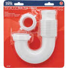 Do it Best 1-1/2 In. or 1-1/4 In. x 1-1/2 In. Flexible White Plastic J-Bend, Extendable to 11 In. Image 2