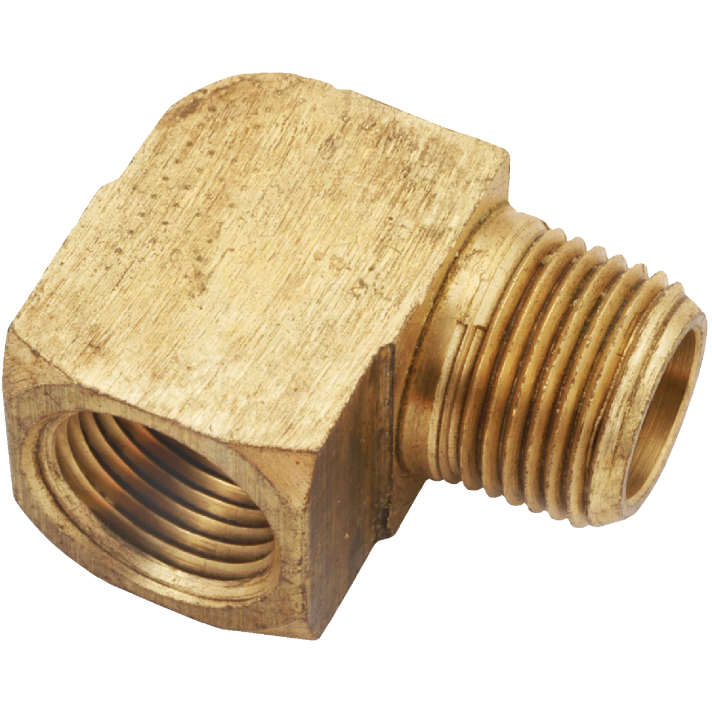 Anderson Metals 1/8 In. 90 Deg. Yellow Brass Elbow (1/4 Bend) Image 1