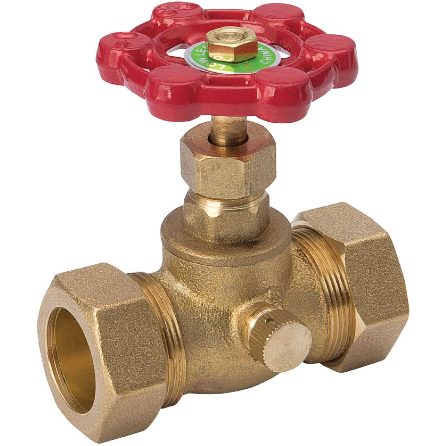 ProLine 1/2 In. COMP Brass Multi-Turn Stop & Waste Valve Image 1
