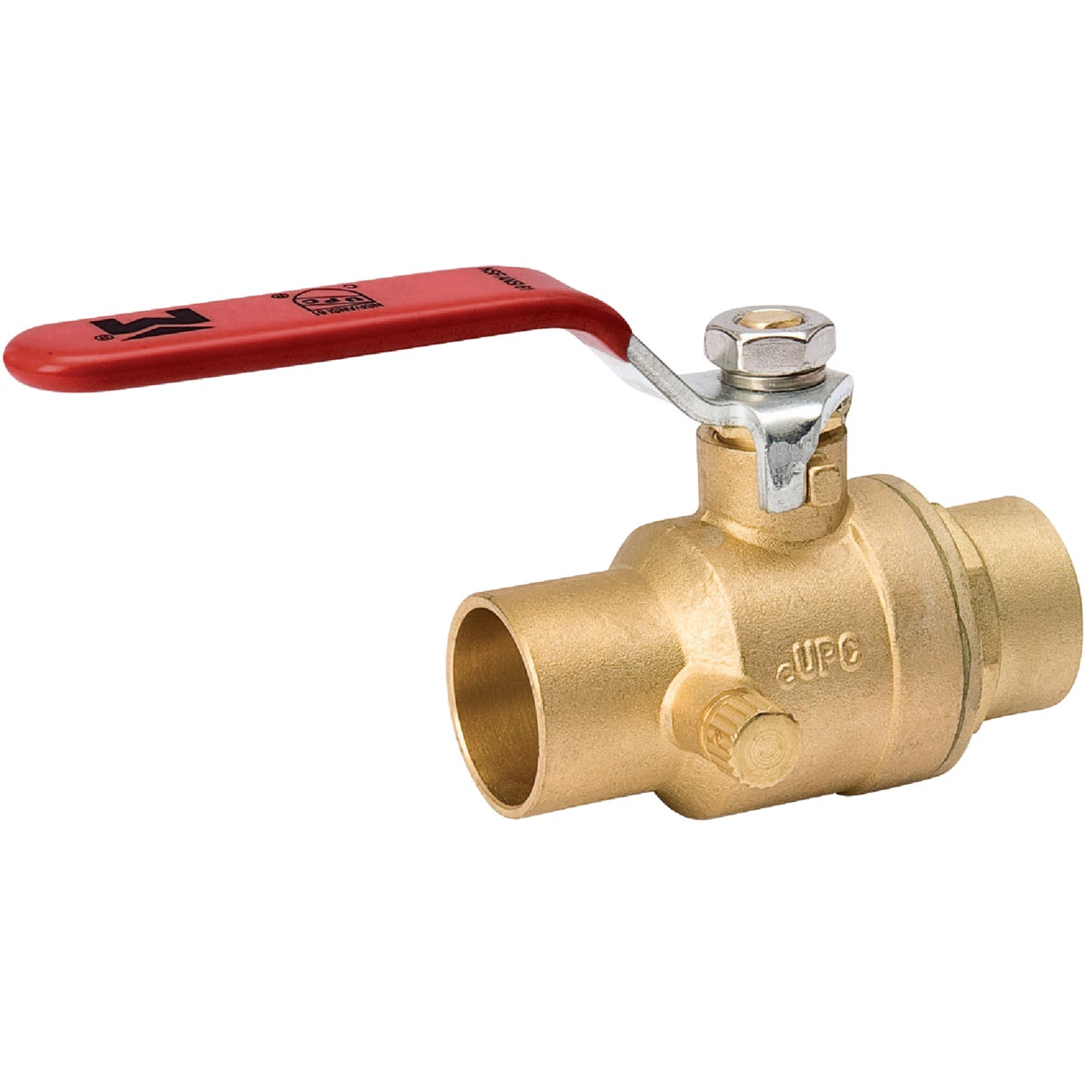 ProLine 1 In. SWT x 1 In. SWT Brass Ball Valve with Drain