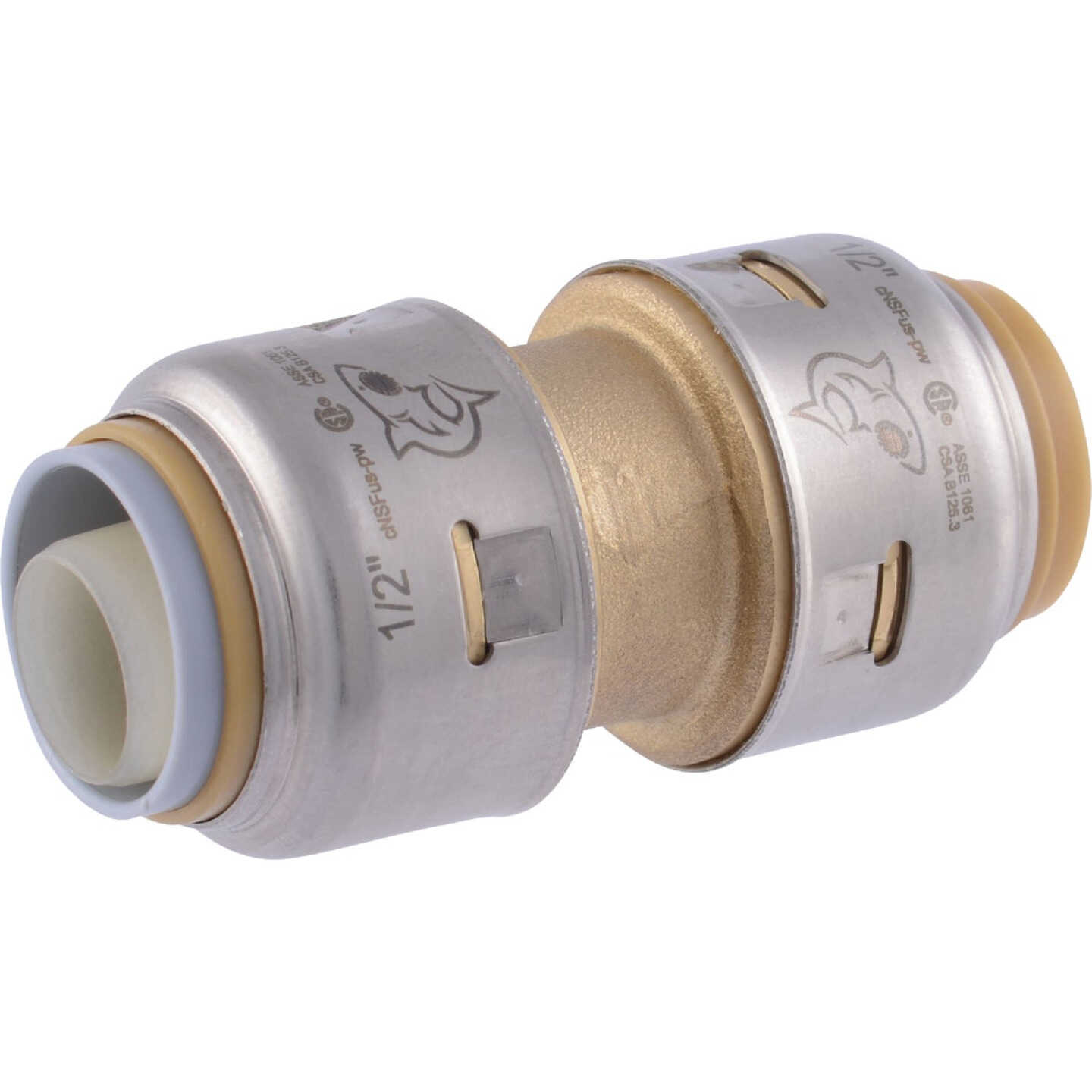 SharkBite 1/2 In. x 1/2 In. Push-to-Connect Polybutylene Conversion Coupling Image 1
